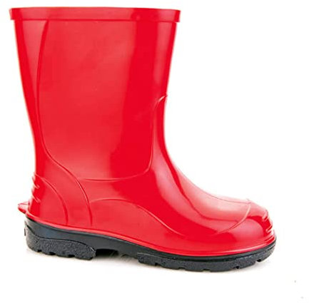 Lemigo Bambini Stivali da Pioggia Ragazzi Ragazze Scarpe di Gomma Elza (Rosso, numeric_35)