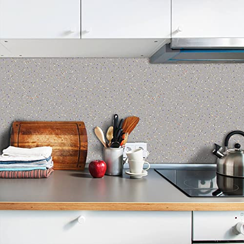 Treppenaufkleber Grauer Terrazzo Fliesenaufkleber Bad Klebefliesen 21X100Cm Selbstklebende Fliesen Fliesenaufkleber Küche Badezimmer Pvc Fliesen Selbstklebend(21 Stück)