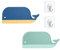 Multiusos rasqueta limpiacristales para Ducha,Creative Silicon Squeegee Limpiacristales con Gancho para Vidrio, azulejo, Ventana de baño y limpiaparabrisas de Espejo de automóvil (2 Piezas) (Ballena)