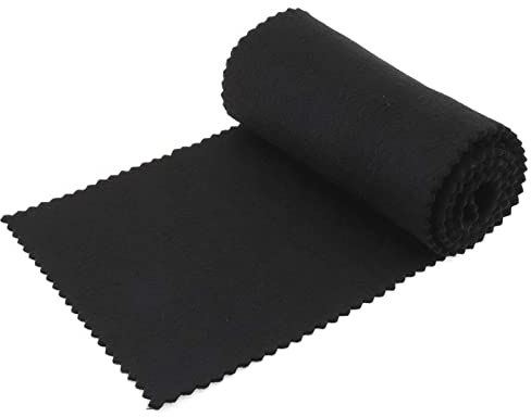 Helweet Piano Keyboard Cover, 88 Keys, Velvet, Heavy Duty Protection, Dust Cover for Yamaha, Casio, Roland, Black, 119 x 14 cm