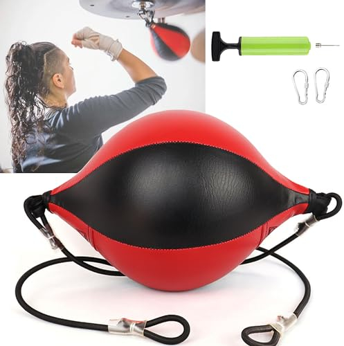XUBX Palla da Boxe, Pelle Double-End Palla velocità Speed, Sacco da Boxe, Set di palla da boxe a doppia estremità, set di Speedball per allenamento di pere di allenamento MMA, Sport fitness
