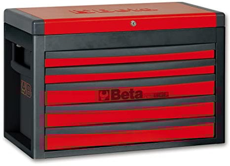 Beta RSC23 5 Drawer Portable Tool Chest/Top Box - Red
