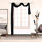 SCHOAL Voile Querbehang Transparenter Freihandbogen Uni Freihanddeko einfarbig Deko Gardinen Dekoschals Vorhang Wohnzimmer Gardinenschals 1 Stück HxB 90x200cm Schwarz