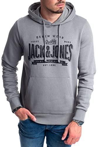 JACK & JONES Herren Hoodie Pullover mit Kapuze Sweatshirt Kapuzenpullover für Männer aus Baumwolle mit Logo/Auswahl an Designs und Farben (Sedona Sage Mika 4, 3XL)