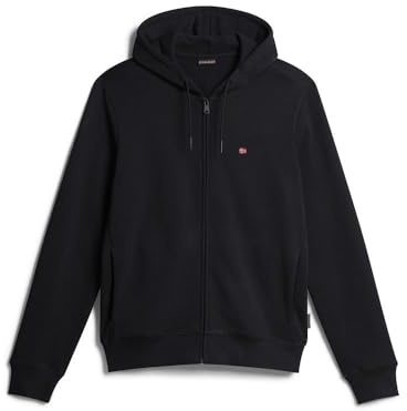 Napapijri Balis Kapuzenpullover mit durchgehendem Reißverschluss, Schwarz, Schwarz , M