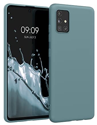 kwmobile Hülle kompatibel mit Samsung Galaxy A51 Hülle - weiches TPU Silikon Case - Cover geeignet für kabelloses Laden - Antique Stone