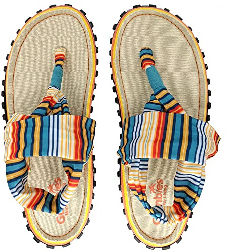 Gumbies Slingback Damen-Flip-Flops, mit superweichem Zehensteg und strapazierfähiger recycelter Gummisohle, Strandkorb, 42 2/3 EU