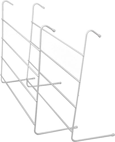 AHS 4 Bar Radiator Airer White - Indoor Clothes Drying Rack - Strong Metal Towel, Socks, Cloth Dryer Racks - Lightweight Four Bars Towel Rail - Space Saving Washing Laundry Rails - 36 x 51 x 17 cm (2)