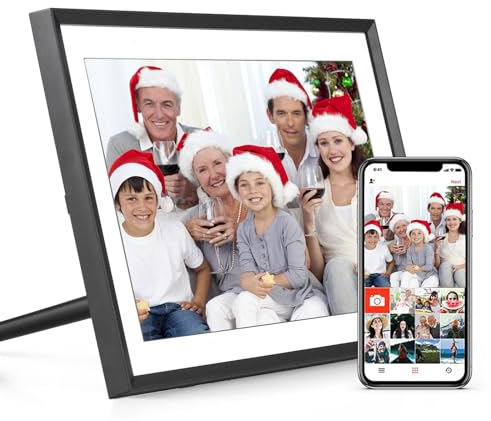Camnoon 10,1 Zoll WiFi Digitaler Bilderrahmen Cloud Digitaler Bilderrahmen 1280 * 800 TFT-Bildschirm Touch-Steuerung 16 GB Speicher Automatische Drehung Teilen Sie Fotos über APP