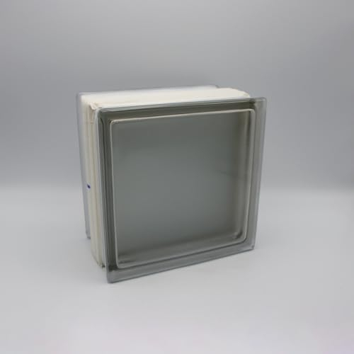 Fuchs Design THERMO BLOCK, 3x Glasbaustein Riva, innen satiniert, 19x19x12cm, Wärmedämmung: Ug 1,2