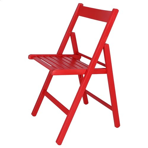 WELL HOME MOBILIARIO & DECORACIÓN Klappstuhl, Buche, rot, 43x47x79