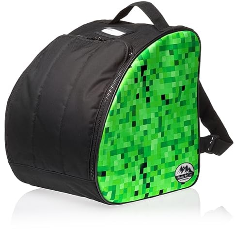 BAMBINIWELT Kinder Skischuhtasche Skistiefeltasche integrierte Standfläche Wasserablaufloch Helm Skibrille Handschuhe (Modell 1)