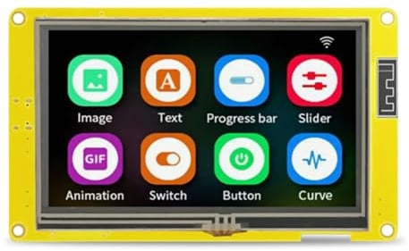 APKLVSR ESP Display,ESP-S3 Entwicklungsboard WiFi Bluetooth 4.3'' Zoll ESP TN-resistive Touch Display TFT Modul Touchscreen Kompatibel mit Arduino/LVGL