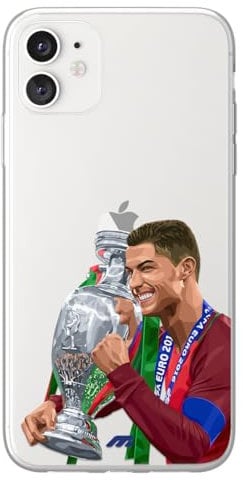 MYCASEFC Cristiano Ronaldo Portugal Football Personalised iPhone 7 Plus Case Football Cover for Smartphone for Football Fans - Gift Idea - Premium Design