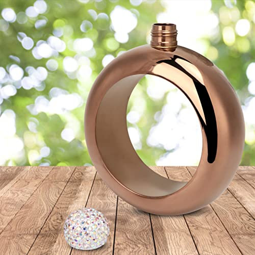 Frasco de Acero Inoxidable con Brazalete, Petaca Portátil con Alcohol para Fiesta de Cumpleaños (Bronce 1)