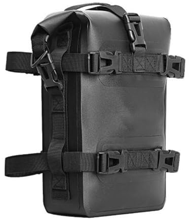 Motorrad Hecktasche 4L Wasserdicht Motorrad Seitentasche mit reflektierenden Markierungen Motor Pannier Reisegepäck Motorrad hinten Rack Kofferraum Lagerung für Moto Enduro ATV