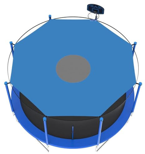 Trampolin Regenabdeckung, Trampolin Zelt Abdeckung Anti-UV Trampolin-Sonnenschutz Regen Baldachin Top Trampolinzubehör Für Fitness Für 12/14 Fuß, 8-polige