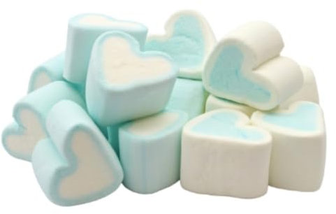 Marshmallow Bulgari Cuori Mix Bianchi e Azzurri 1 kg