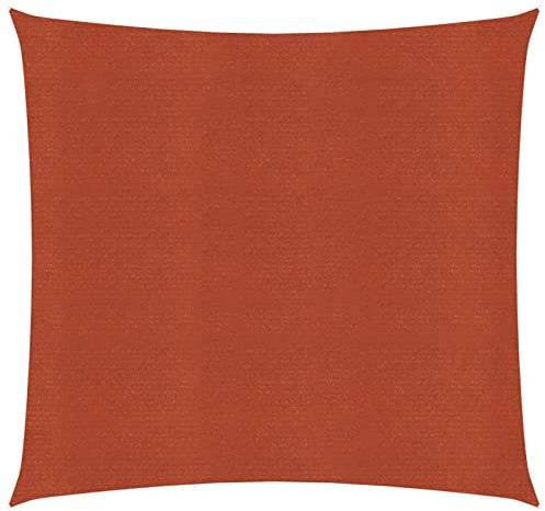 Homgoday Sonnensegel, HDPE, Terrakotta, 160 g/m², 2 x 2,5 m, Balkonmarkise, höhenverstellbar, für Balkon, Garten, Terrasse