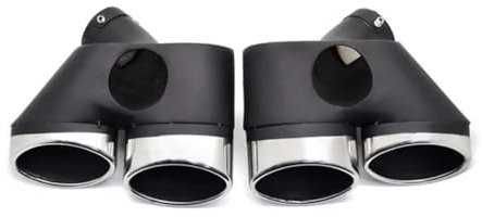 ZFZFC Endstuck Auspuff für Mercedes Benz W211 E240 E280 E320 E350 E430 E500 E63 E Class 2002-2007, Auspuffblenden Edelstahl Auto Endstück Endschalldämpfer Spitze Endrohrblende