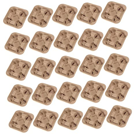 Mobestech 25piezas Bandeja Portavasos De Tazas Portavasos De Café Compartimentos Para Llevar