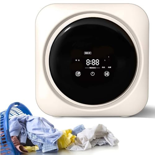 Mini lavadora con secadora Lavadora todo en uno Mini lavadora completamente automática para ropa interior personal 170 W/3,5 L, adecuada para apartamentos, casas, dormitorios, montaje en pared