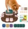 Interactive Dog Toys, ClariVory Slow Feeder Dog Bowls, Dog Nail File & Dog Puzzle for Mental Stimulation, Customizable Food Dispensing, Dog Enrichment Toys to Keep Them Busy, Puppy Toys, Brown