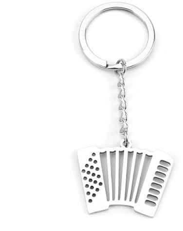 OBEISN Personalisiertes Lehrer Geschenk, Akkordeon-Schlüsselanhänger Aus Edelstahl Mit Ausgehöhltem Design, Lehrer Geschenk Für Frauen, Geburtstagsgeschenk Für Sie, Schlüsselanhänger Lehrergeschenk
