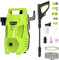 1100W High Pressure Washer - 110 Bar Electric Power Washer with 3-in-1 Nozzle, Foam Bottle & 5m Hose - Lightweight, Portable Snow Foam Pressure Washer for Cars, Patio, Driveway, Garden & Home Cleaning