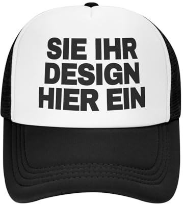 velquessa Cap personalisiert Trucker Cap mit Text,Foto,Logo – Basecap für Herren Damen,Design Deine eigene Unisex Kappe für Golf,Sport,Outdoor – Verstellbare Mesh Kappe