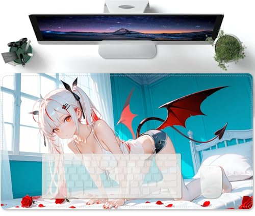 PORNHUX Fille Sexy d'anime Manga Grand Tapis de Souris XL 600x300 - Grand sous-Main - Tapis de Souris XXL - sous-Couche Antidérapante