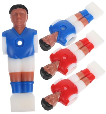 Figuras de Jugador de Fútbol de Mesa 4 Piezas Plástico Rojo Azul | Instalación Sencilla, Aptas para Barras Estándar, Recambio para Futbolín de 1, 4m Color Aleatorio