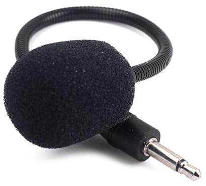TOYANDONA Mini Condenser Microphone 3.5mm Port 205mm for Laptops | Metal Build, Omnidirectional Pickup, Black Finish, Handy for Lecturers and Worship Recording Devices