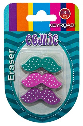 KEYROAD Radiergummi/Bleistift/Buntstift/3 Stücke/Mischung aus Farben