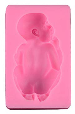 BESTonZON Baby Silikon Fondant Form Kuchenformen Silikonform Hitzebeständige für Eis Schokolade Cupcakes DIY (Rosa)