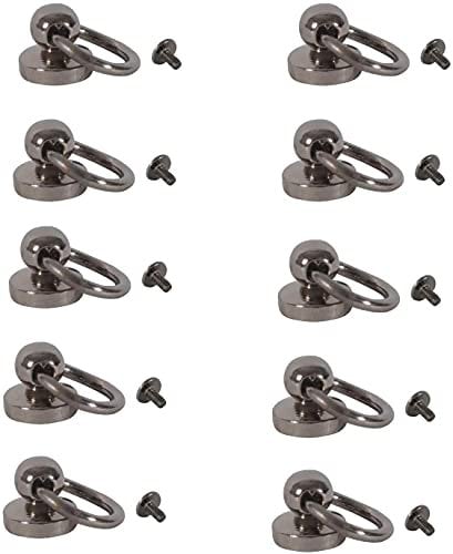 Trimming Shop Brass Chicago Screw Back Pull Ring Studs Rust Free Dome Head Rivet with O Ring for Jacket, DIY Leathercraft, Belts, Saddles (9.5mm, Gunmetal, 10pcs)