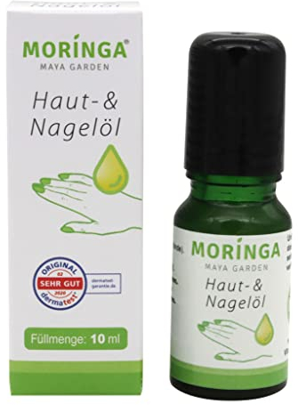Moringa Haut- und Nagelöl als Roll-On Stick, Moringa Öl von Maya Garden, kaltgepresstes Öl aus den Samen der Moringa Oleifera, die natürliche Nagelpflege, 10ml