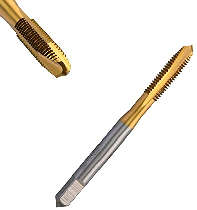 Corintian HSS TiN Gewindeschneider Form D, Ø M2 - M20, Gerade Nut, Universal Gewindebohrer, Maschinengewindebohrer, für Durchgangslöcher (M2)