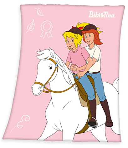 Klaus Herding GmbH Bibi und Tina Microfaser Flauschdecke 130 x 170 cm