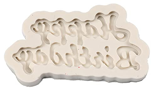 XinYuan Backform Happy Birthday Form Shape 3D Schokolade Fondant Kuchen Dekorieren Werkzeuge Backen Sugarcraft Dekorieren Formen Silikon (Color : A)