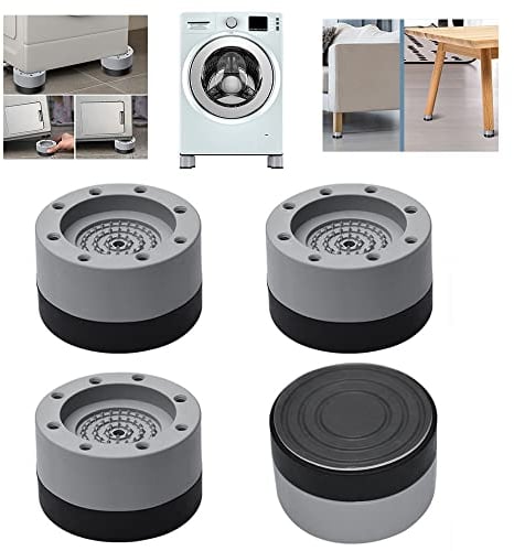 4 PCS Washing Machine Feet Pads Shock and Noise Cancelling Washing Machine Anti Vibration Mat Non-slip Fixed Anti-deviation for Washer and Dryer