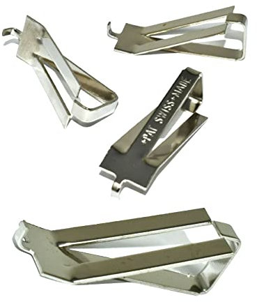 Frameless Frame Clips Large Picture Photo Frame Fixing Glass Spring Clips 7.5mm Swiss C Clips Pack of 8