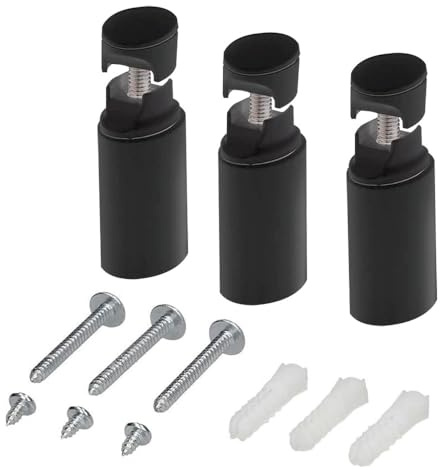 Kibath 430603 Set Soportes radiador, Negro