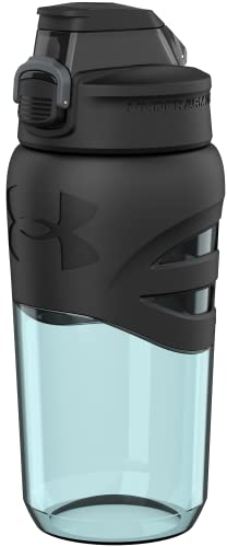 Under Armour Bouteille d'eau Grip de 532 ml, couvercle professionnel, en silicone, incassable, résistante aux taches et aux odeurs, idéale pour les enfants, tous les sports, baseball, basket-ball,