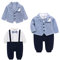 famuka Bambino Smoking Bimbo Tutine Abiti e Giacche Eleganti Blazer Nozze Battesimo Elegante Abbigliamento (Blu, 12M)