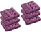 Sitzkissen Auflage Stuhl 6 Set, Stuhlkissen 6er Set Quadrat, 2 StüCk Sitzkissen Esszimmerstuhl Doppelseiten, Verdicken Eckig Sitzkissen KüChenstuhl Anti-Verformung für Alle Jahreszeiten Violett 1