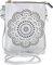 styleBREAKER Damen Mini Bag Umhängetasche mit Blumen Lasercut Cutout Muster und Strass, Schultertasche, Handtasche 02012367, Farbe:Silber