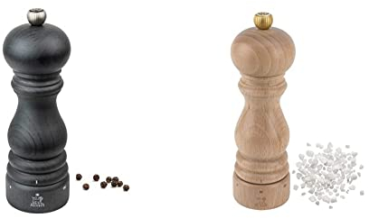 Peugeot Paris U'Select Moulin à Sel Naturel 18 cm, Bois & Moulin à poivre manuel Paris u'Select graphite