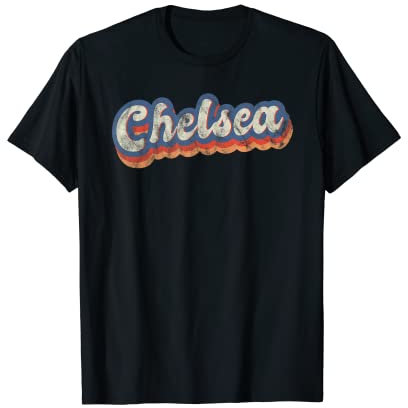 Chelsea Personalisiertes Namens-Shirt, individuelle Schrift, 70er Jahre T-Shirt