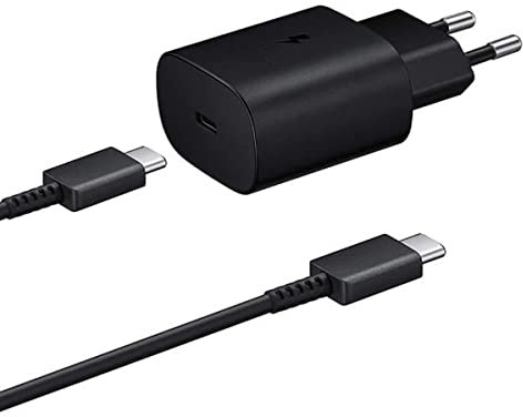 Visiodirect Chargeur Secteur Rapide 25W avec Cable de Charge USB-C Type C pour Samsung Galaxy Tab A 2018 SM-T590 SM-T595 10.5- Noir